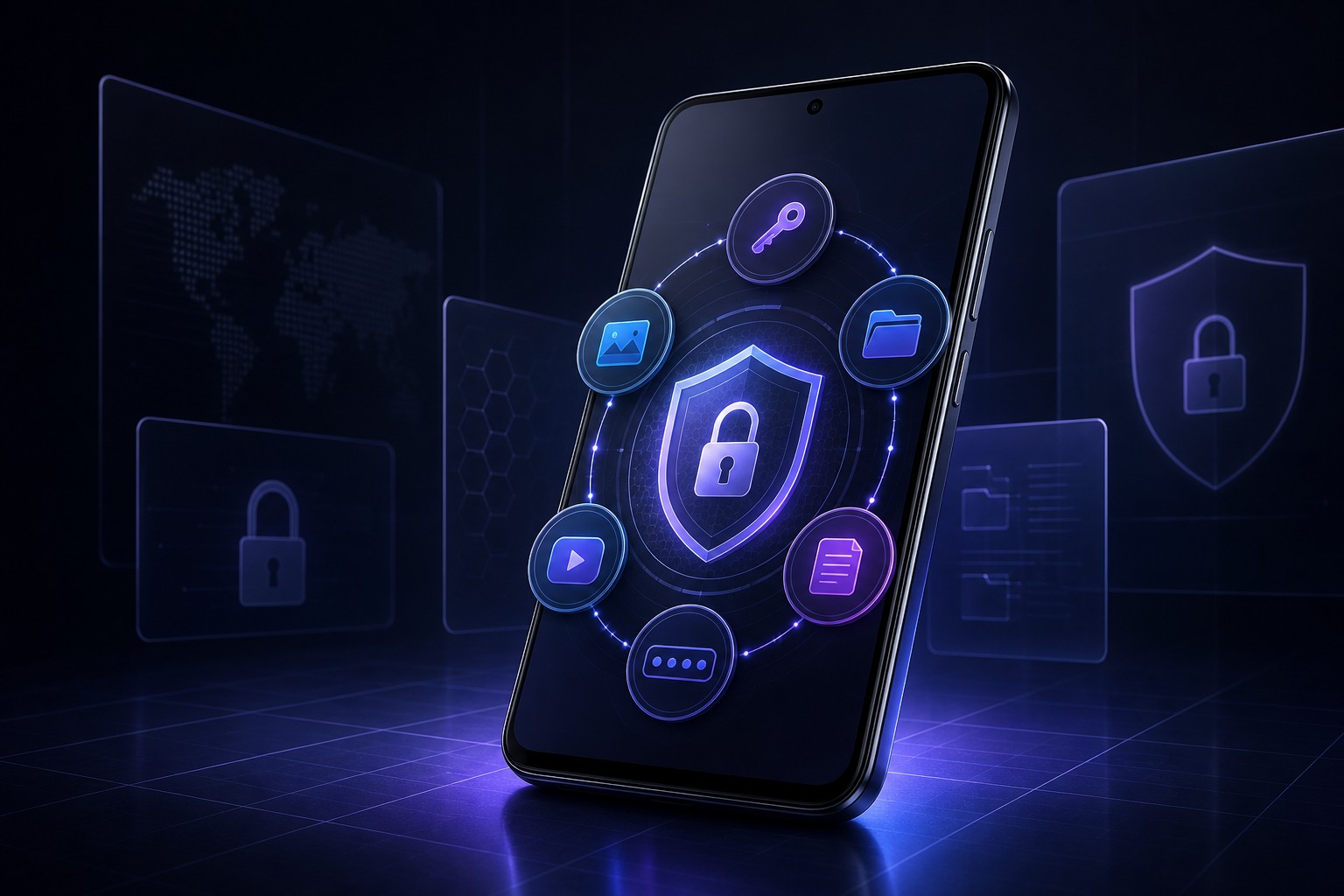 Safe Vault secure vault app for Android protecting passwords, photos, videos, files and 2FA codes